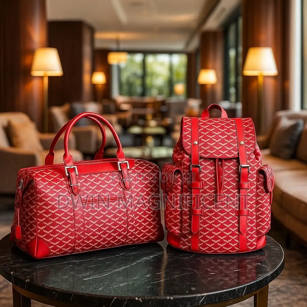 Goyard Boston 50 Duffel Bag and a Goyard Alpin Mm Backpack.