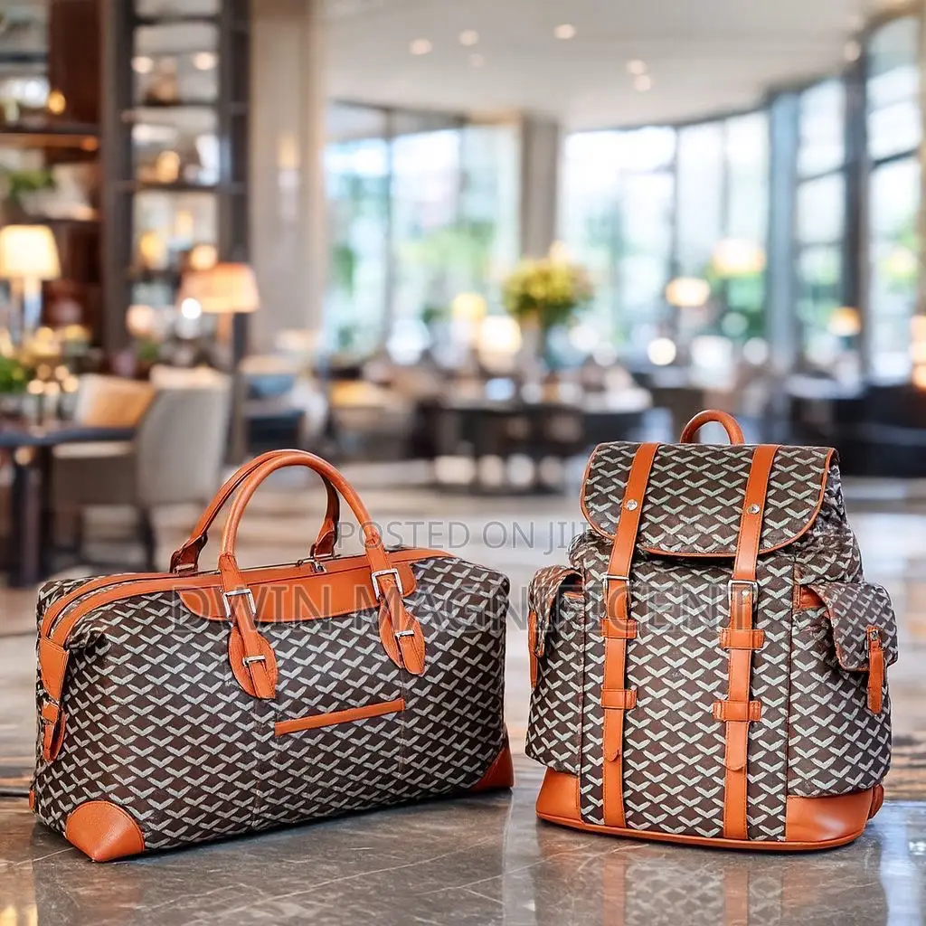 Goyard Boston 50 Duffel Bag and a Goyard Alpin Mm Backpack.