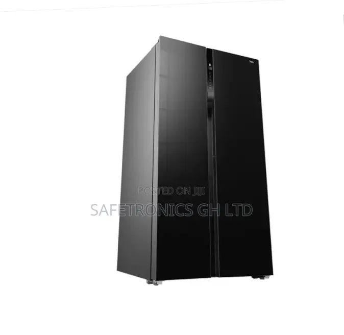 Choose New Black Mirror TCL 595 Liters P774sbbg Side by Side Fridge