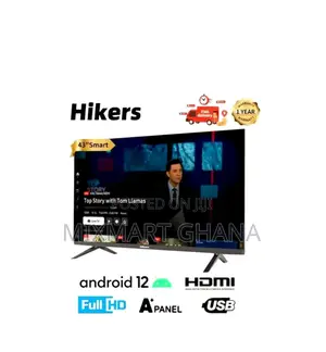 Hikers 43" Inch- Frameless Android Smart FHD Led Tv - Hdmi - Black