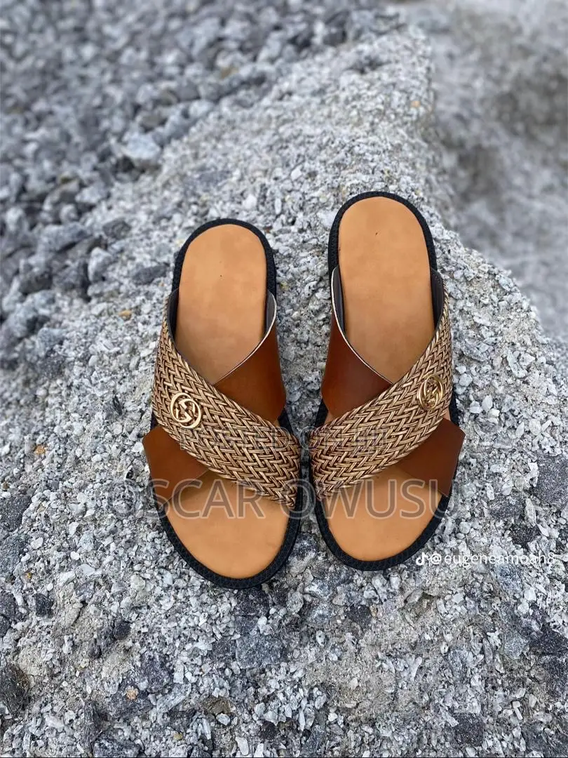 Men Quality Leather Slippers