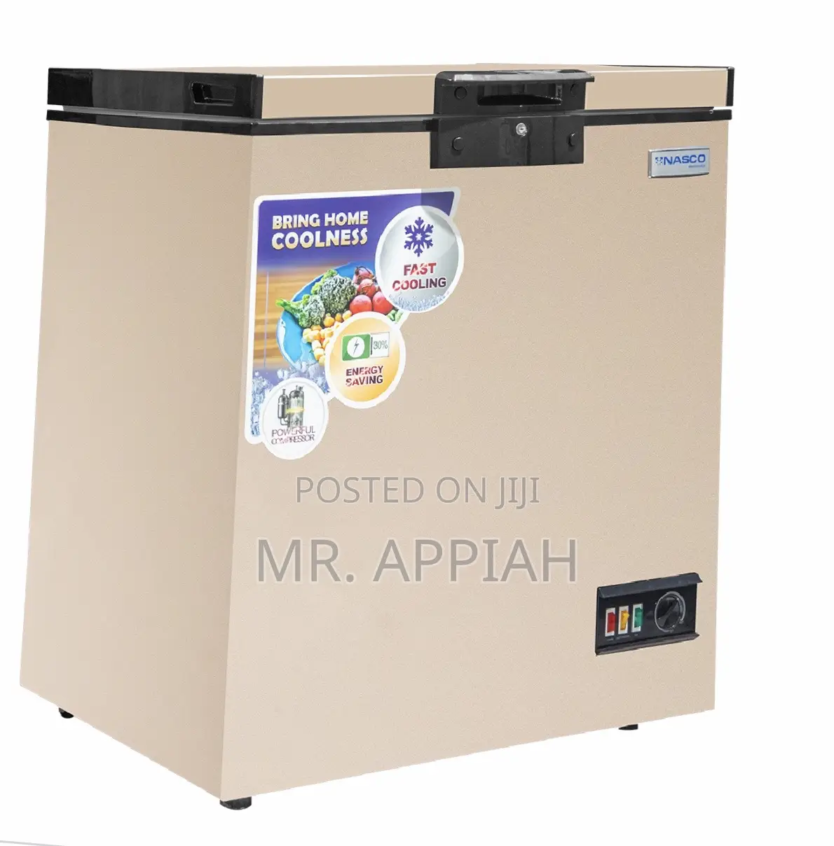 Classic Design Nasco 138l Single Door Chest Freezer(175fl)Gold 