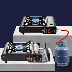 Portable Gas Stove With 2 Gas Can