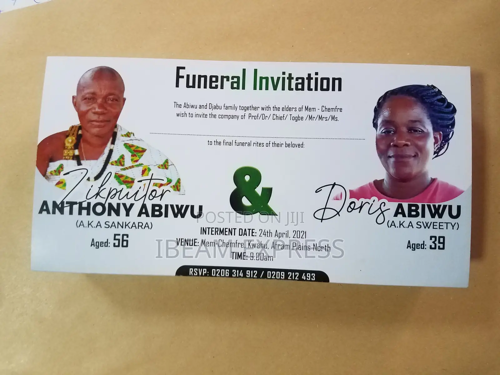 Flyers and Funeral Invitation Printing