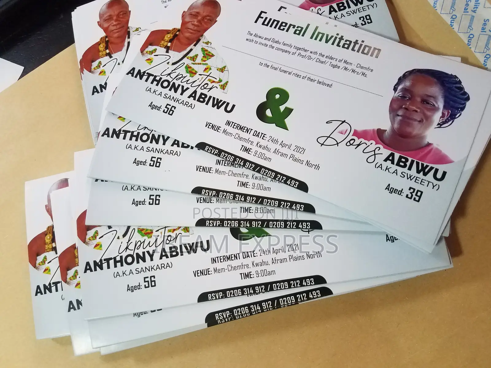 Flyers and Funeral Invitation Printing