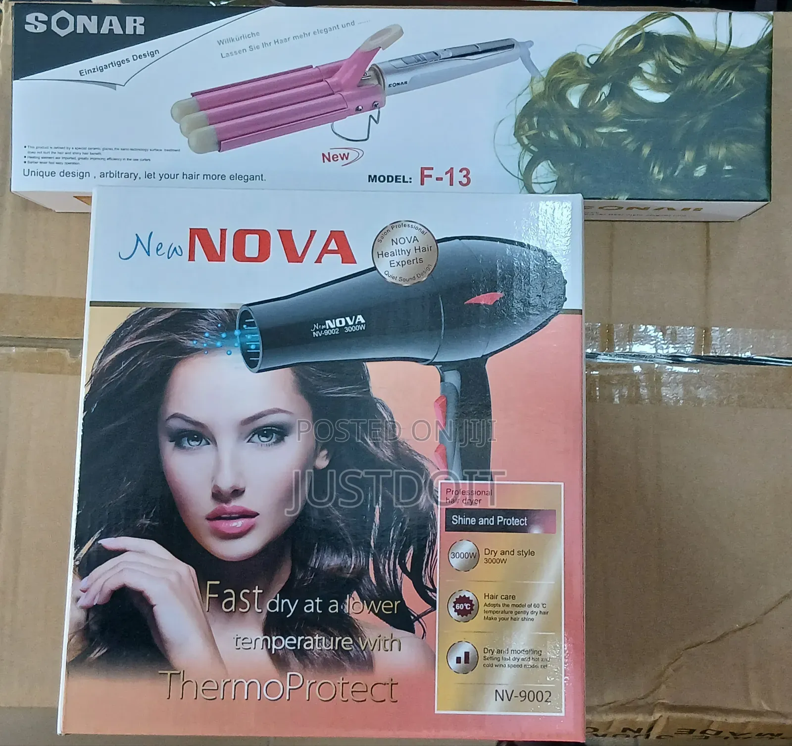 Nova Hair Dryer + Sonar F-13 Pink Curler