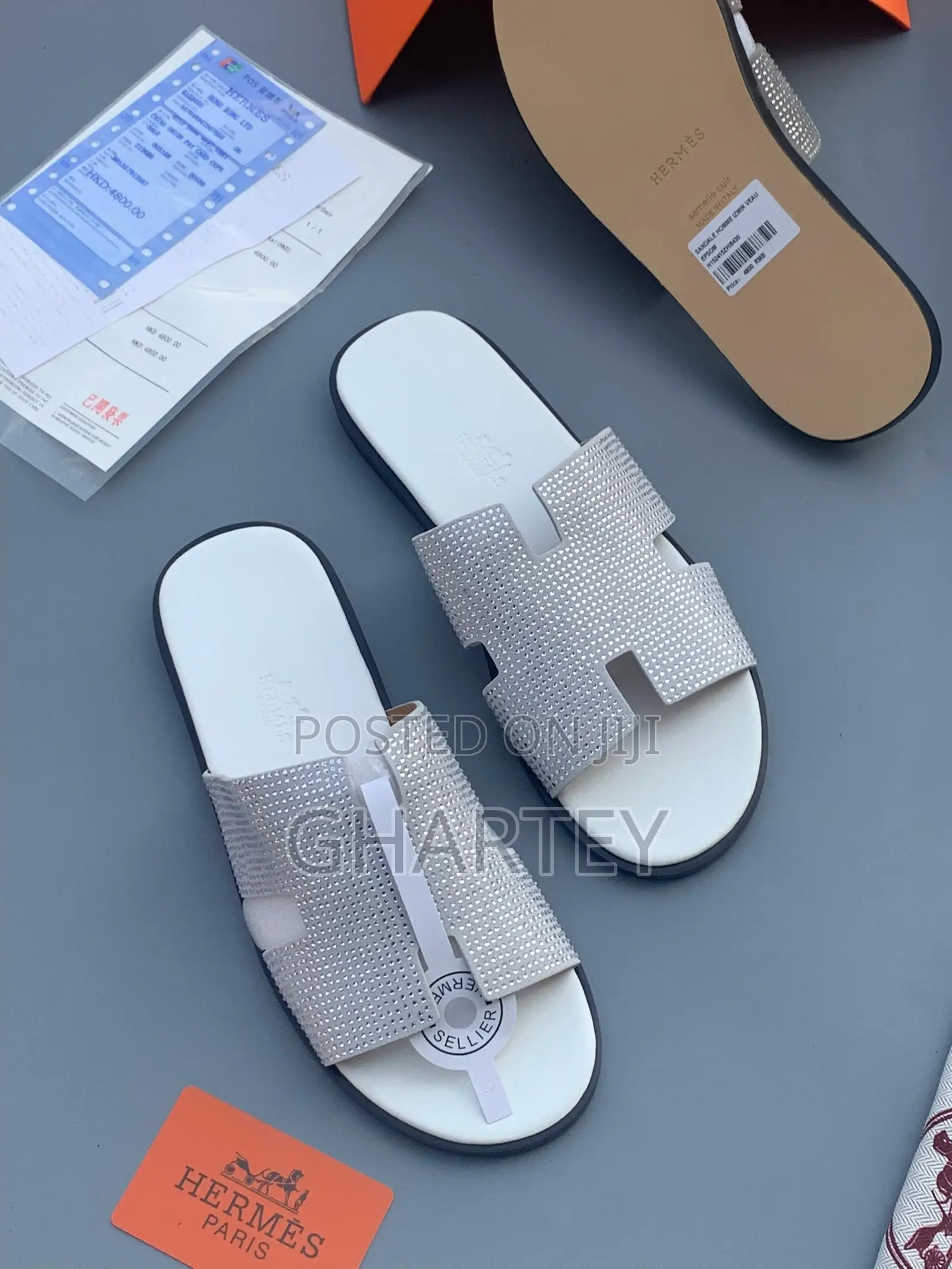 Luxury Crystal H-Slide Slippers Available in 4 Samples