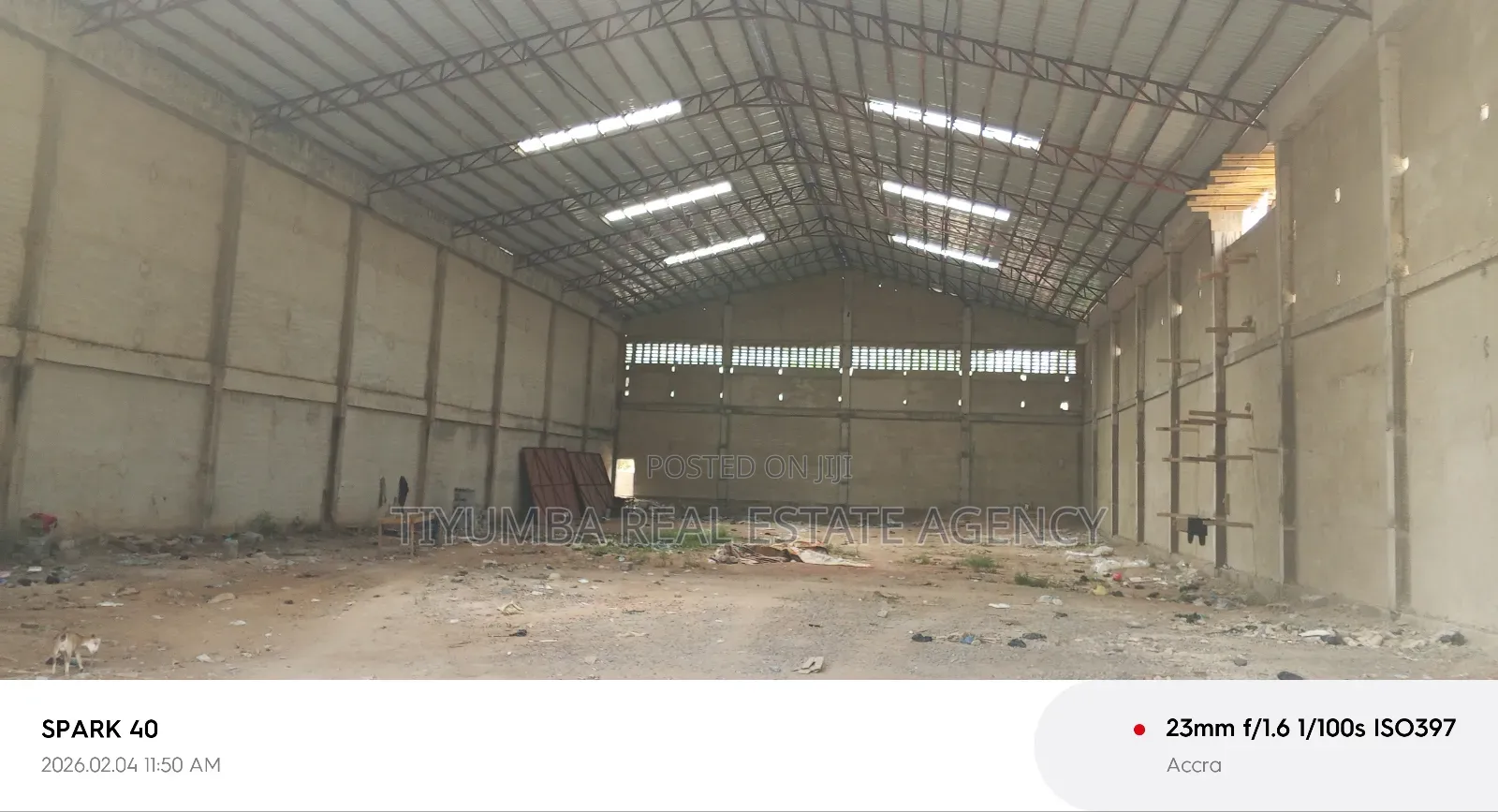 1200 SQM Warehouse for Rent at East Airport Spintex.