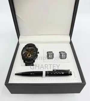 Luxury Men’S Gift Set – Watch, Cufflinks Pen