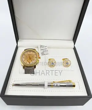 Luxury Men’S Gift Set – Watch, Cufflinks Pen