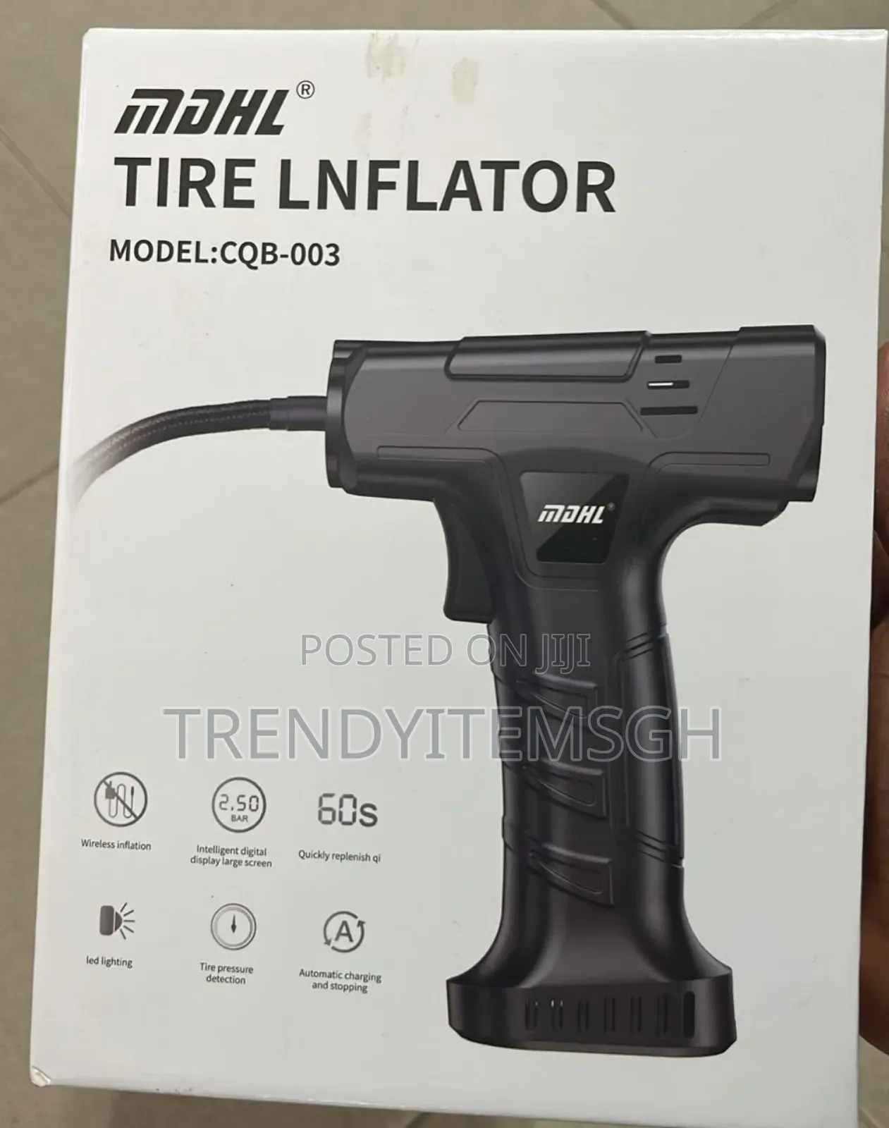 150psi Portable Gauge Car Tire Inflator Pump