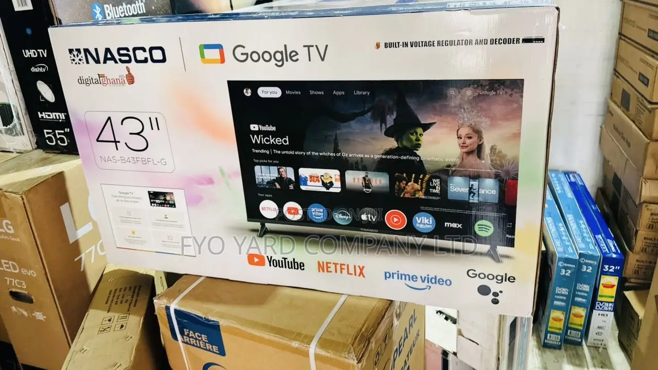 Morden Frameless Nasco 43 Smart FHD Andriod Digital Satellite Tv