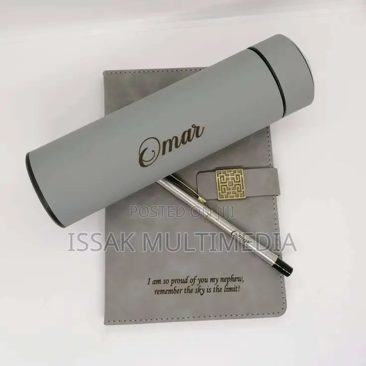 Flask, Diary and Pen Customize