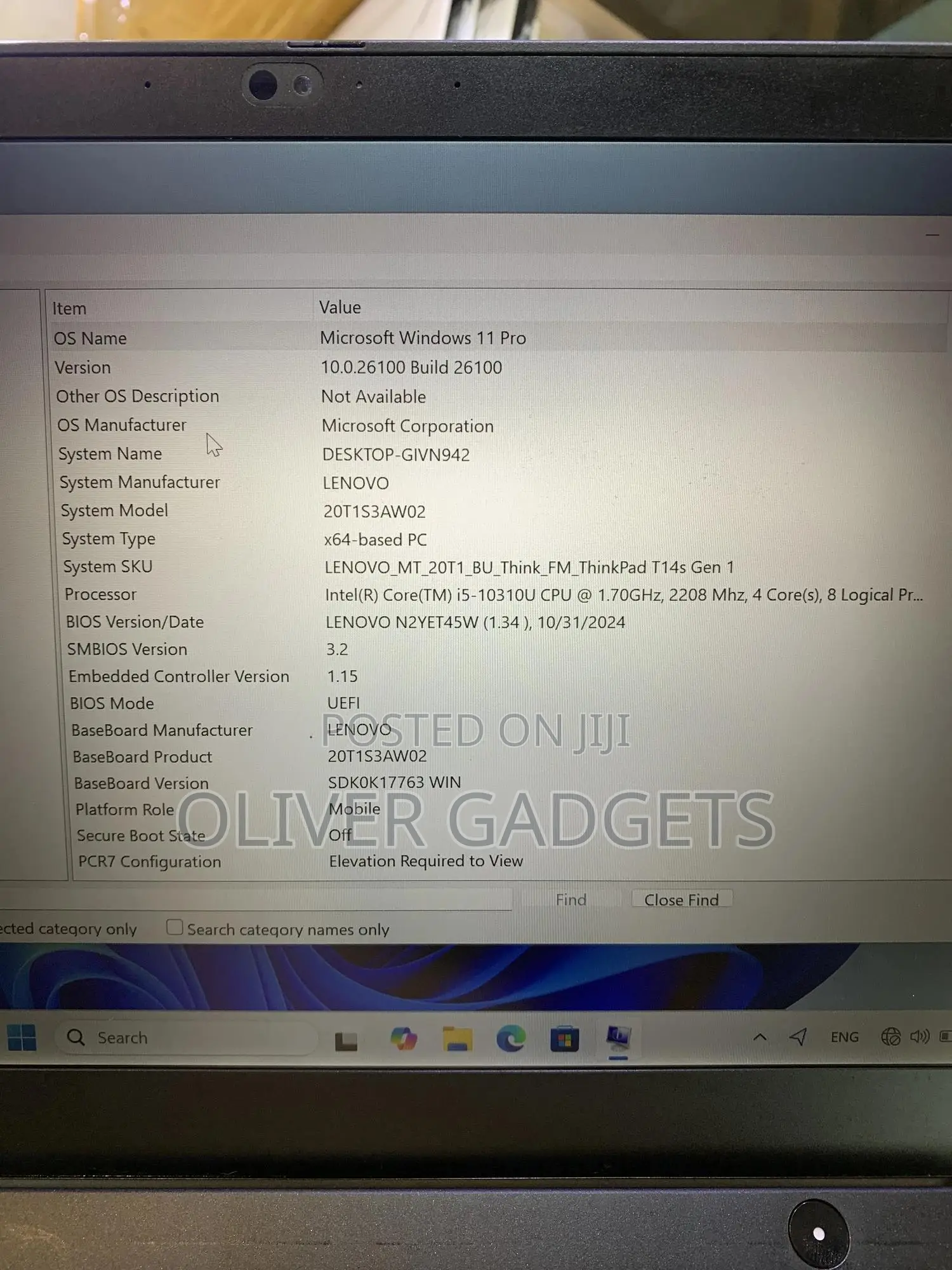 Laptop Lenovo Thinkpad T14s Gen 1 16GB Intel Core i5 SSD 256GB