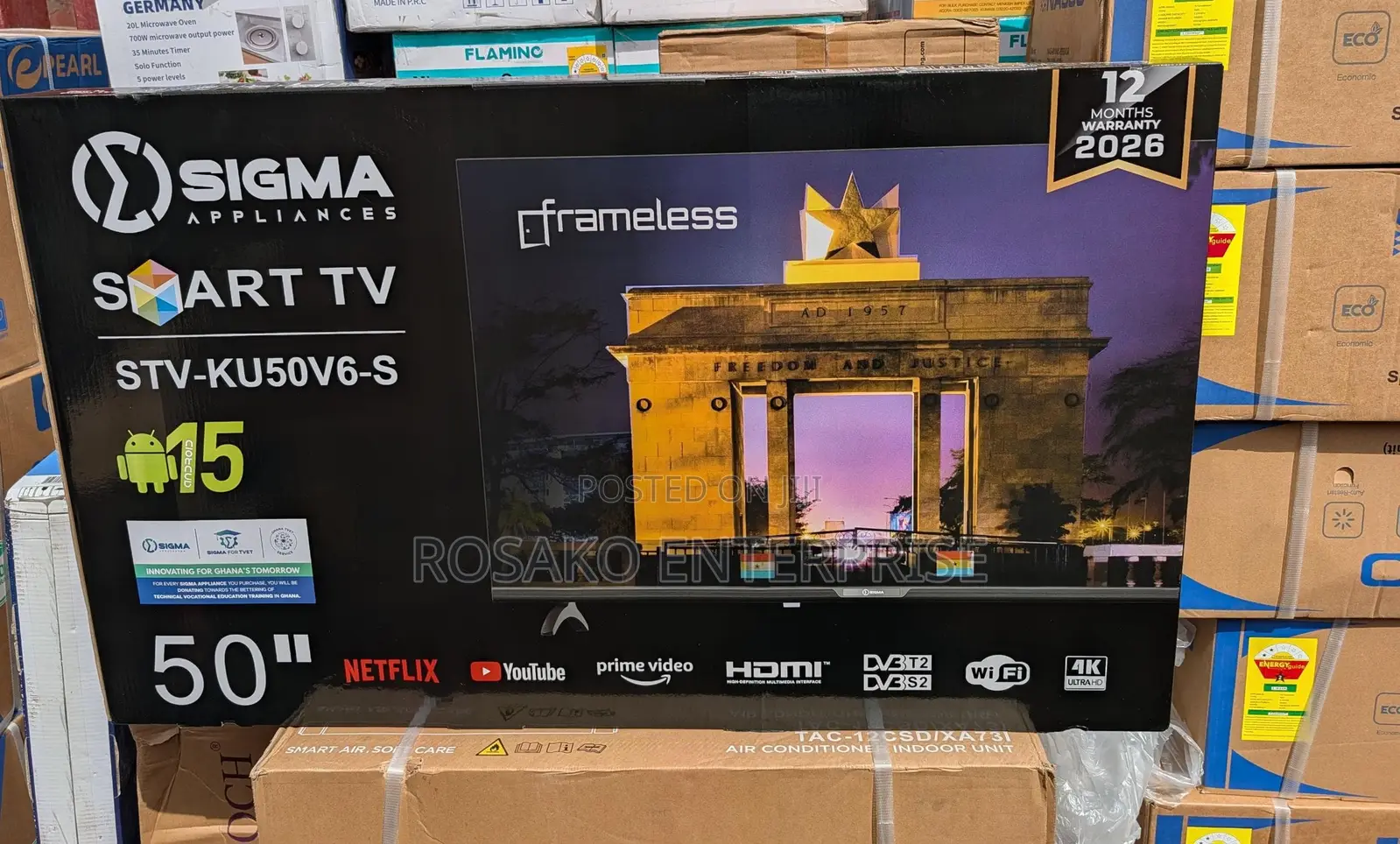 Sigma 50 Inch Smart Uhd 3300 GHC / 55 Inch Smart Uhd 3750
