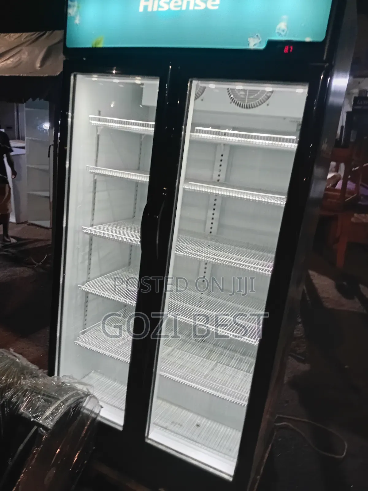 100% Working 2weeks Neatly Use Hisense Double Door Glass Fridge at Cl
