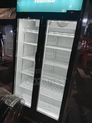 100% Working 2weeks Neatly Use Hisense Double Door Glass Fridge at Cl