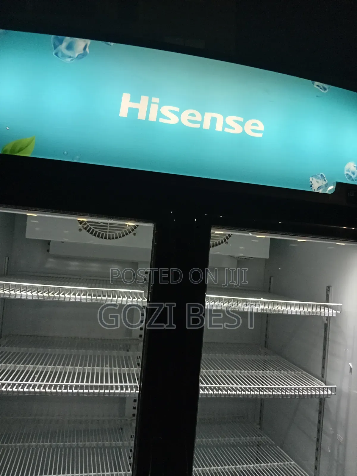 100% Working 2weeks Neatly Use Hisense Double Door Glass Fridge at Cl