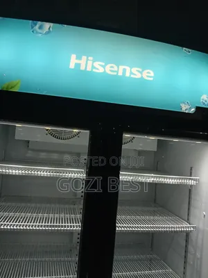 100% Working 2weeks Neatly Use Hisense Double Door Glass Fridge at Cl