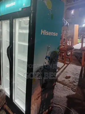 100% Working 2weeks Neatly Use Hisense Double Door Glass Fridge at Cl