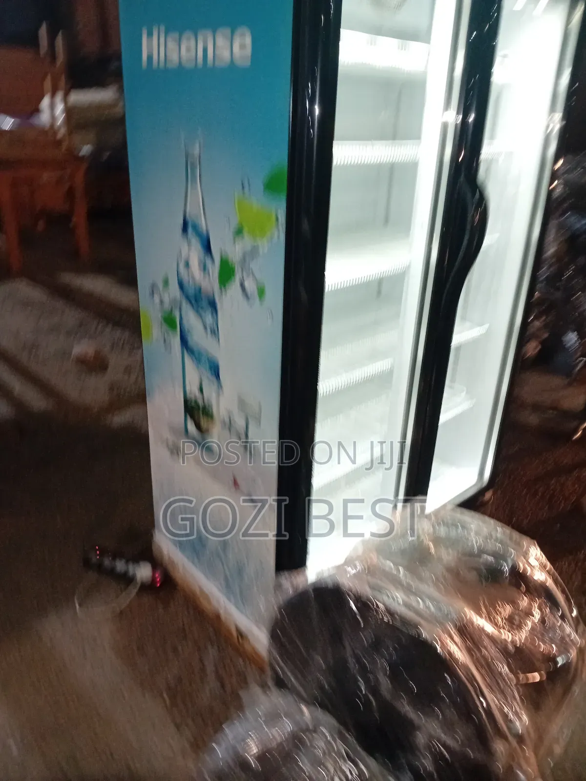 100% Working 2weeks Neatly Use Hisense Double Door Glass Fridge at Cl