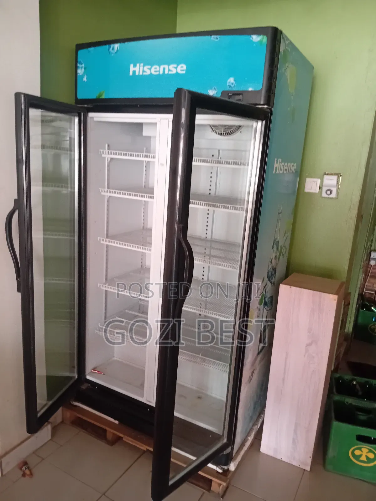 100% Working 2weeks Neatly Use Hisense Double Door Glass Fridge at Cl