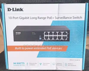 D Link DGS-F1010p-E 8ge Poe+ 2ge Uplink 250m Poe Switch