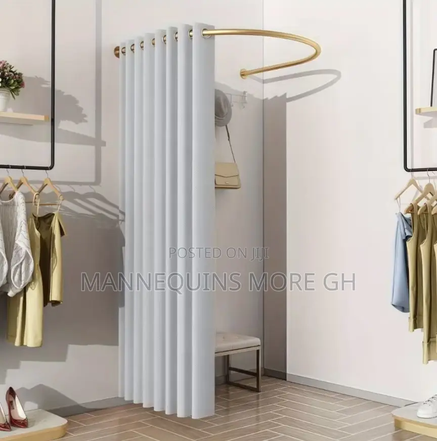 U-shaped Wall-mounted Changing Room Curtain Rod – 70cm 100cm