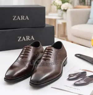 Zara Laced High Quality Executive Leather Shoe