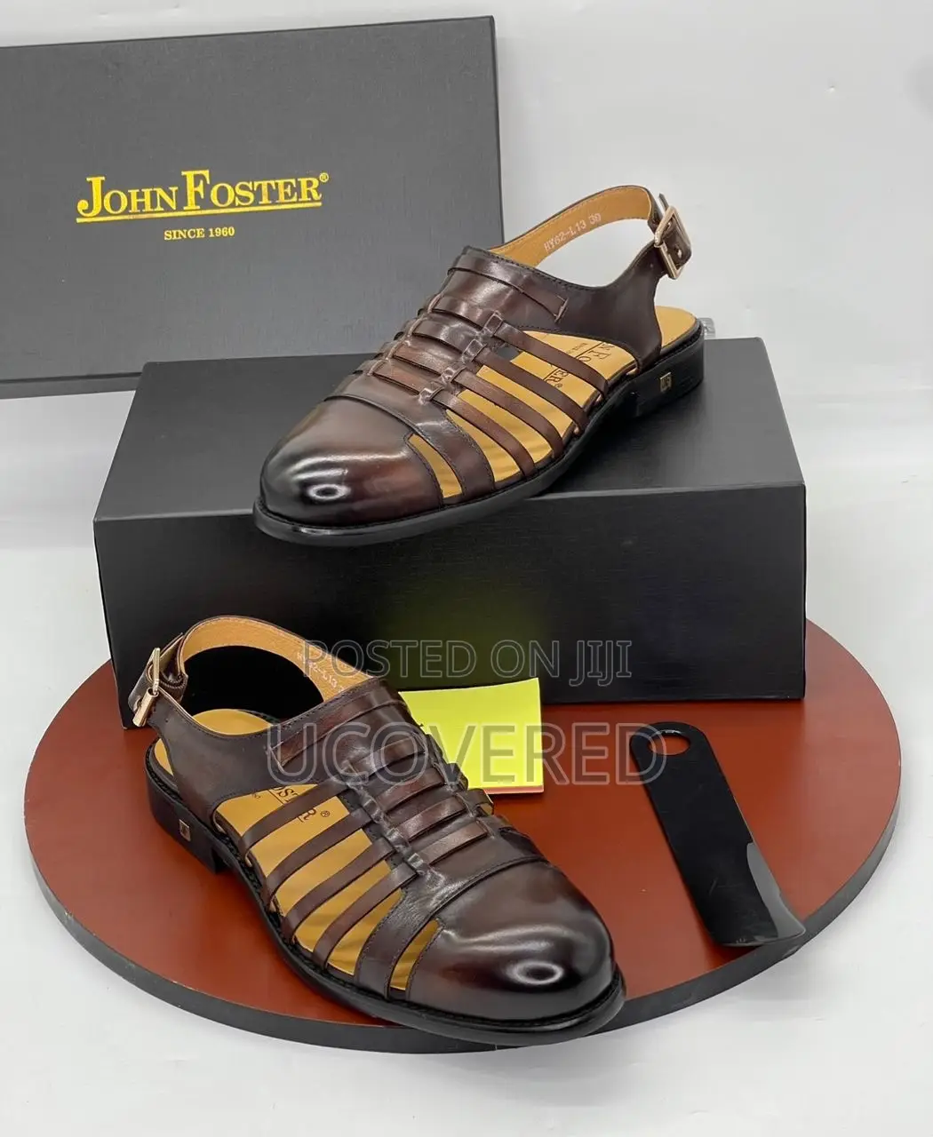 John Foster High Quality Leather Shoe Sandal