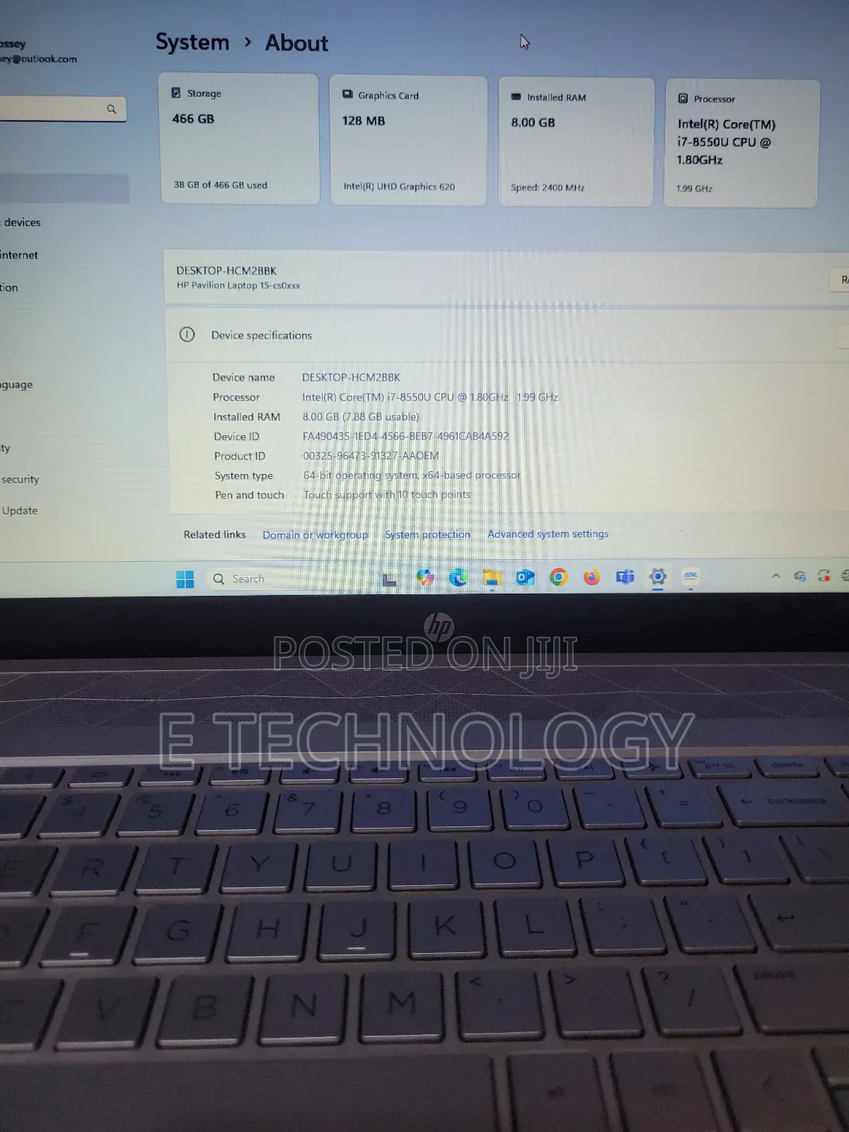 Laptop HP Pavilion 15 8GB Intel Core I7 HDD+SSD 500GB
