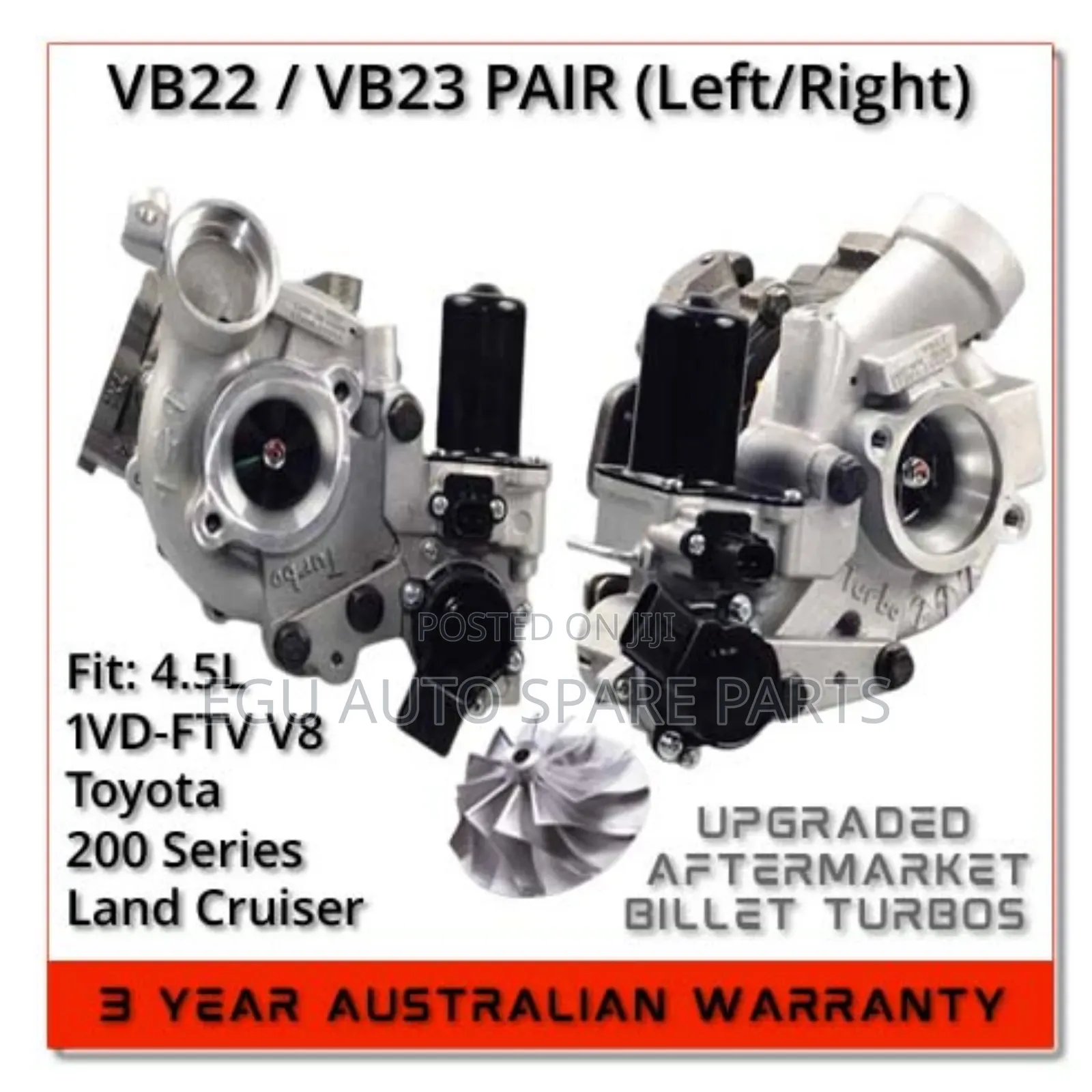 Original Toyota Landcruiser V8 1vd Twin Turbocharger Available