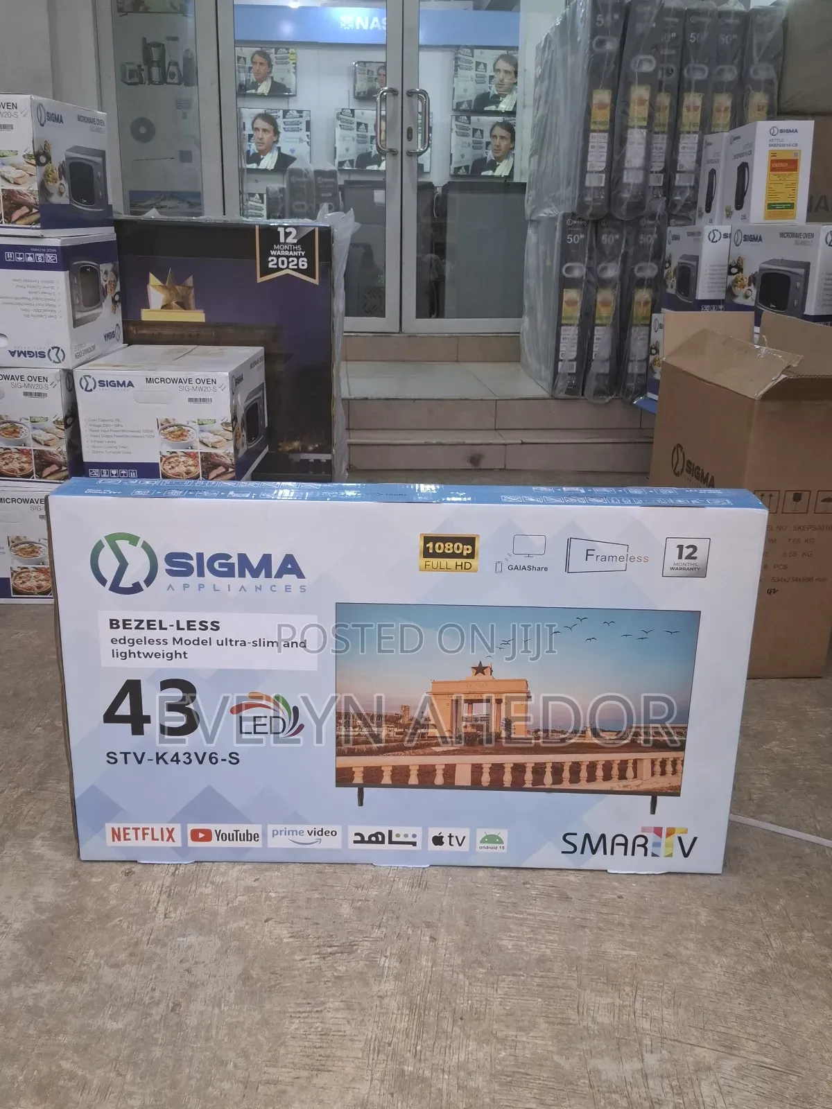 Sigma Smart Android Tv 43 Inches With Bluetooth Netflex Wifi Available