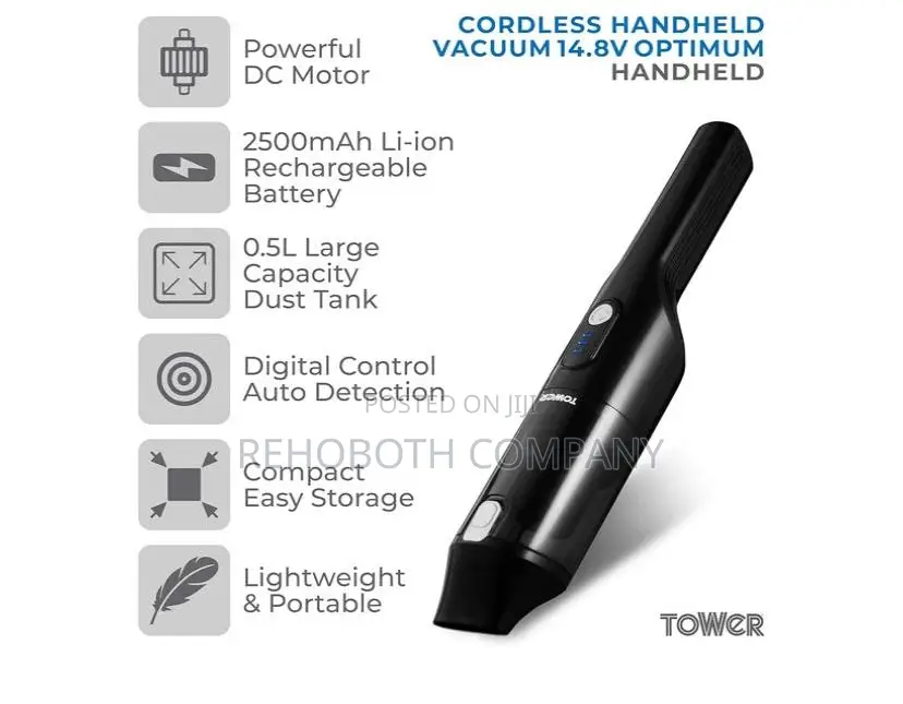 Tower T527000 Optimum 14.8v Handheld Vacuum Cleaner Cordless