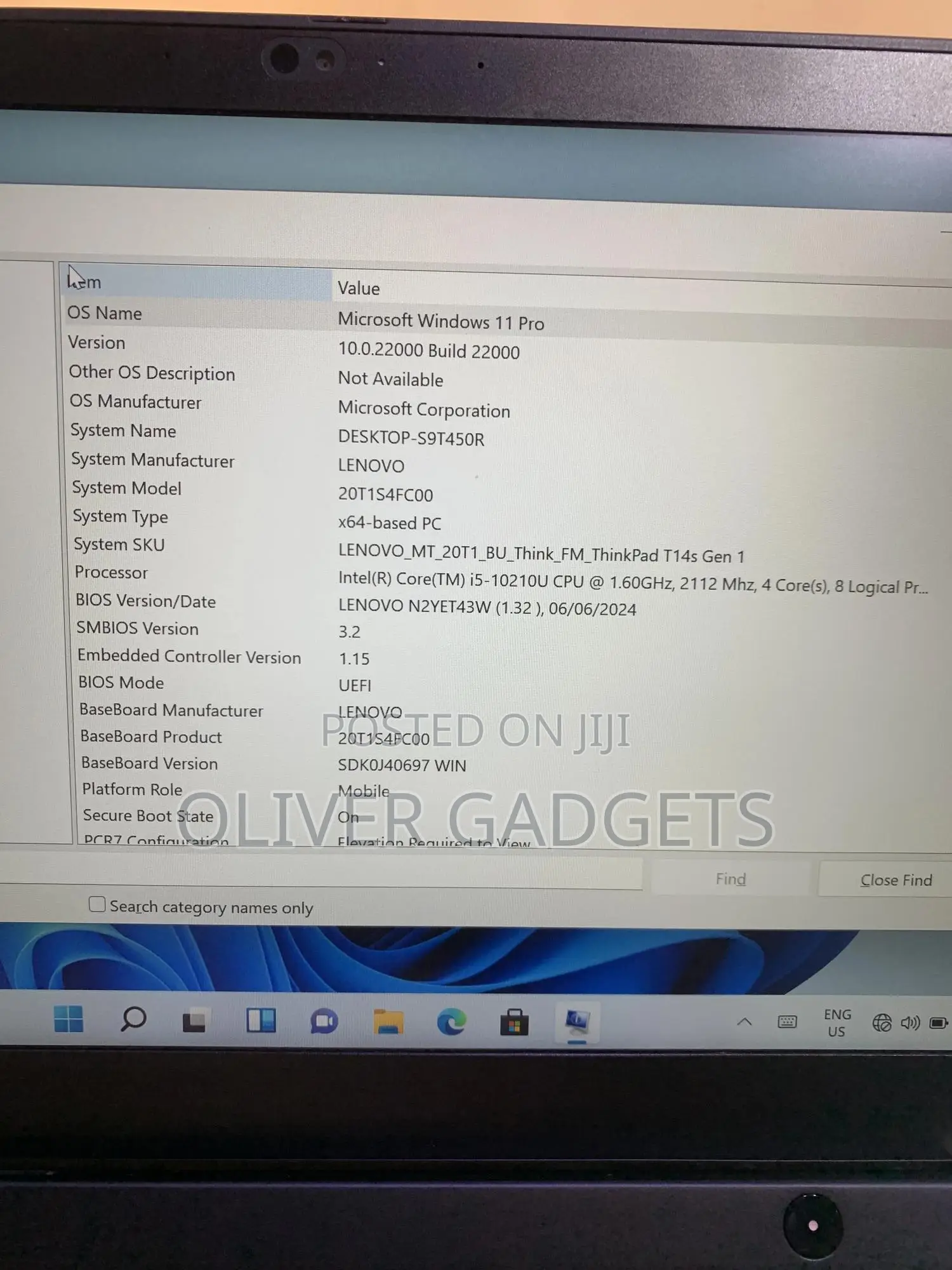 Laptop Lenovo ThinkPad T14s Gen 1 16GB Intel Core i5 SSD 256GB