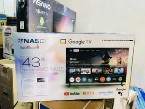 Frameless Design Nasco 43” Digitral Satellite Smart Andriod Led Tv