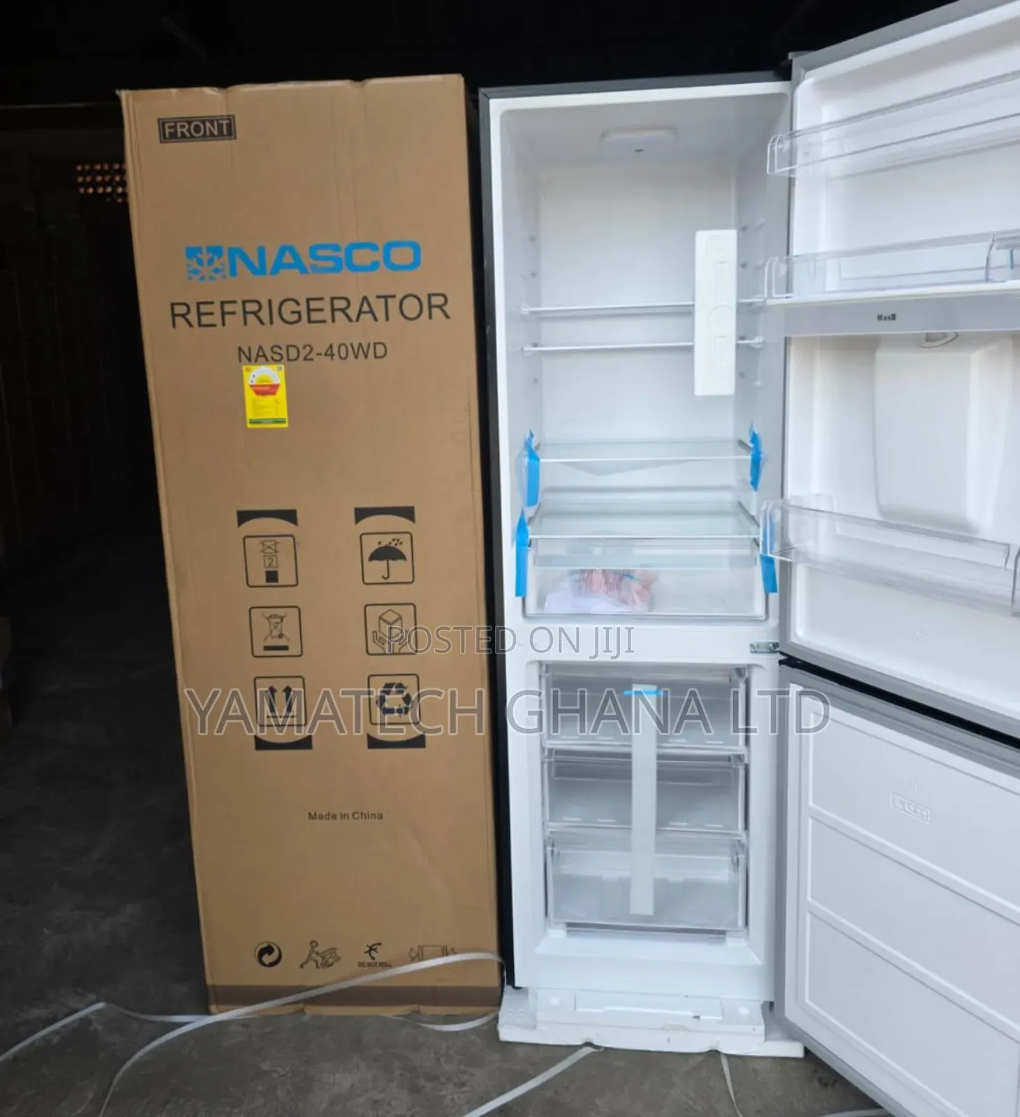 Quality Nasco Energy Efficient 307litre Fridge With Water Dispenser