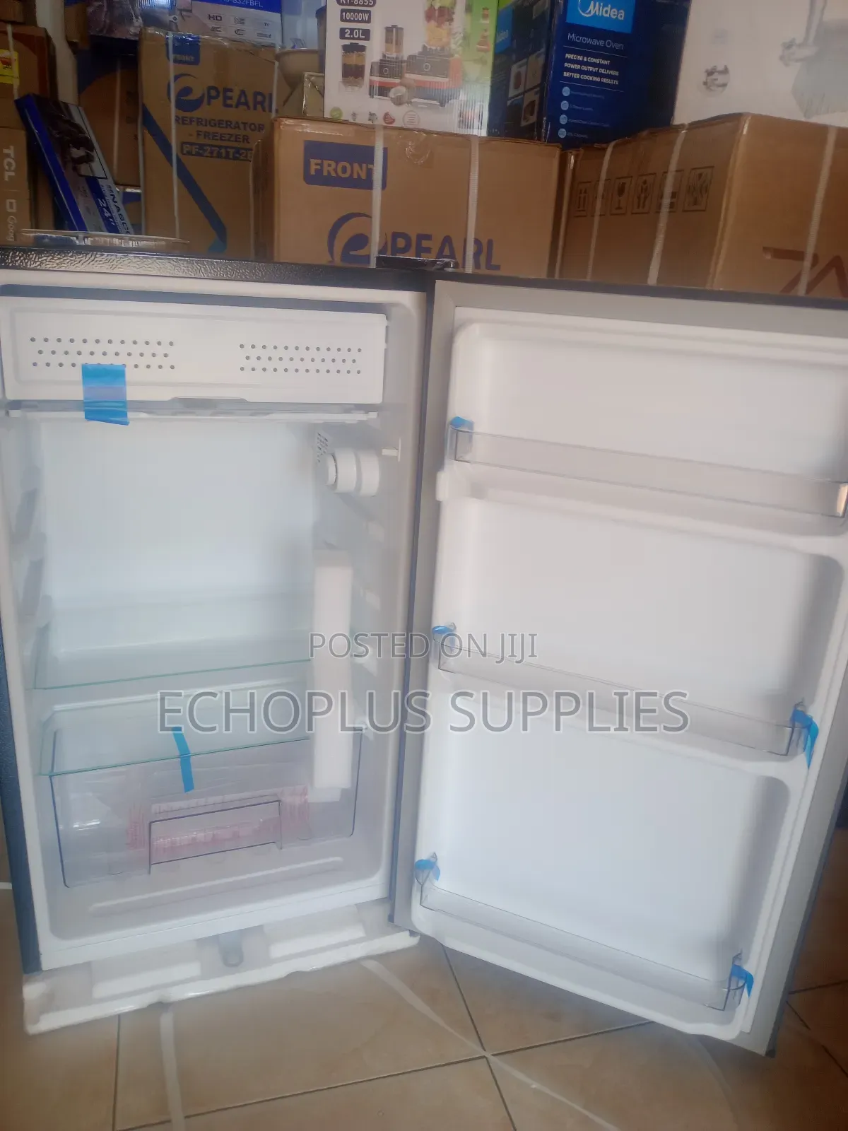 Pearl Table Top Fridge/80 Liters/ Single Door/Glass Design
