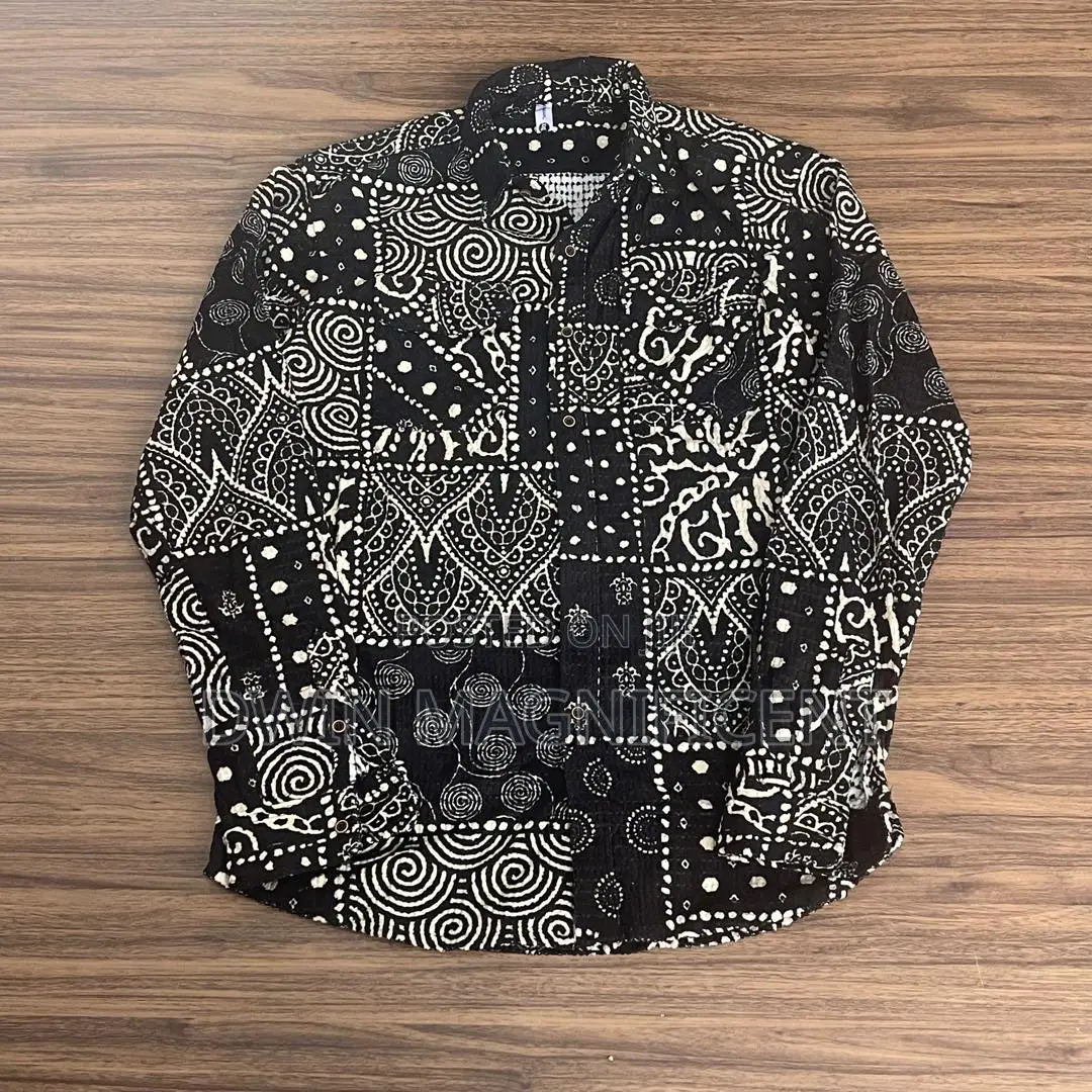 Double Pocket Abstract Patchwork Designer Shirt