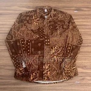 Double Pocket Abstract Patchwork Designer Shirt