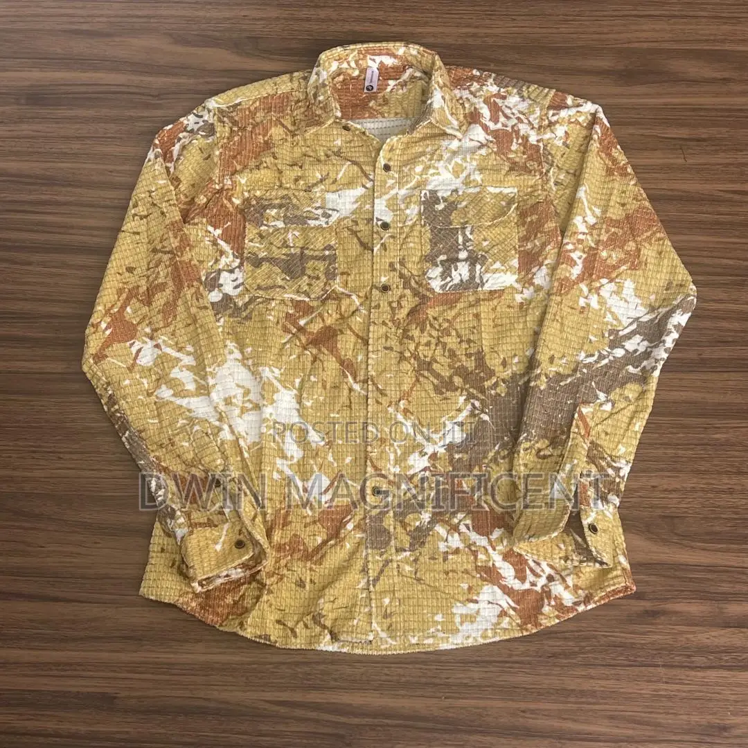 Double Pocket Abstract Patchwork Designer Shirt