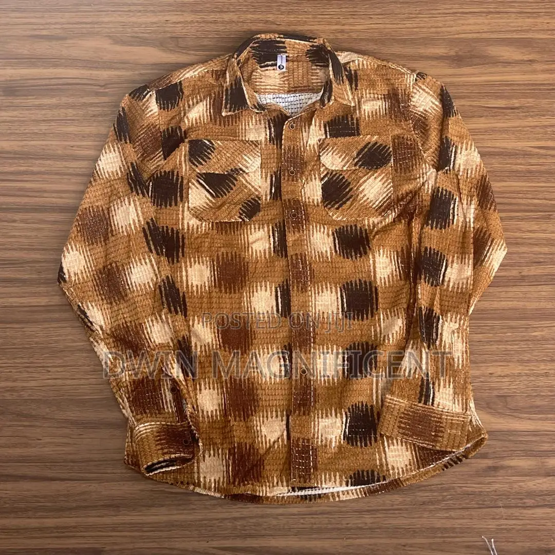 Double Pocket Abstract Patchwork Designer Shirt
