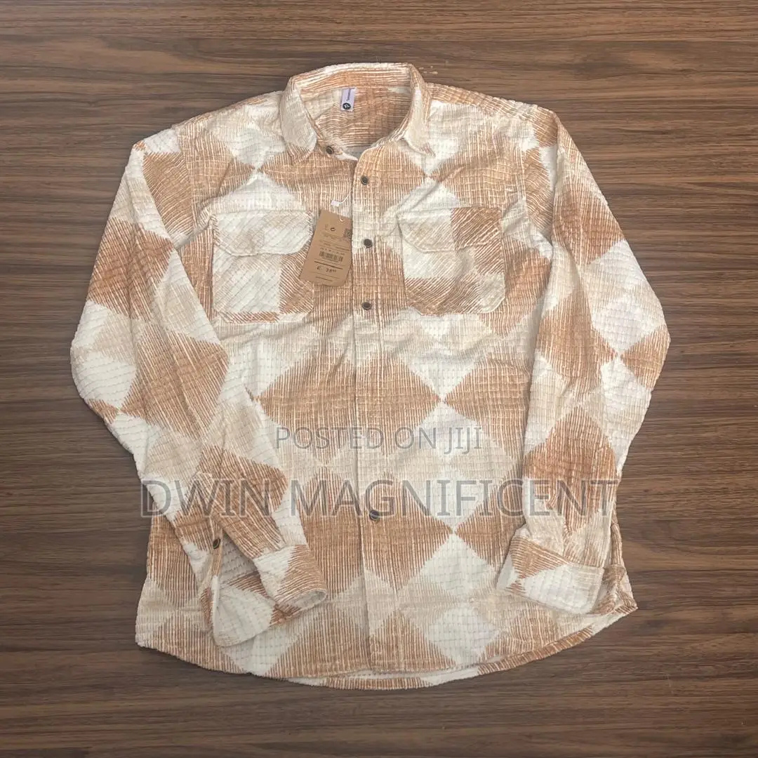 Double Pocket Abstract Patchwork Designer Shirt