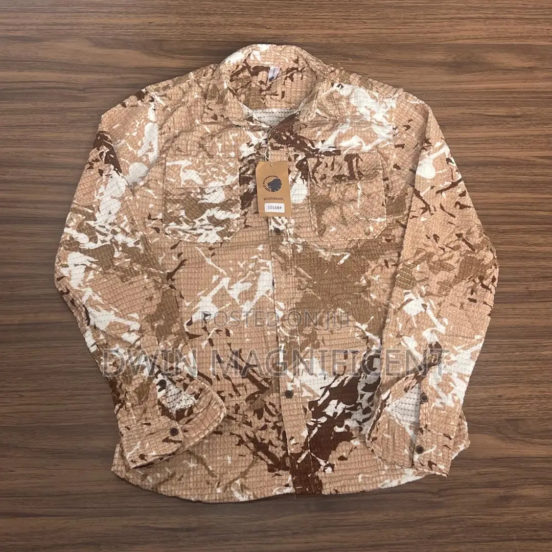 Double Pocket Abstract Patchwork Designer Shirt