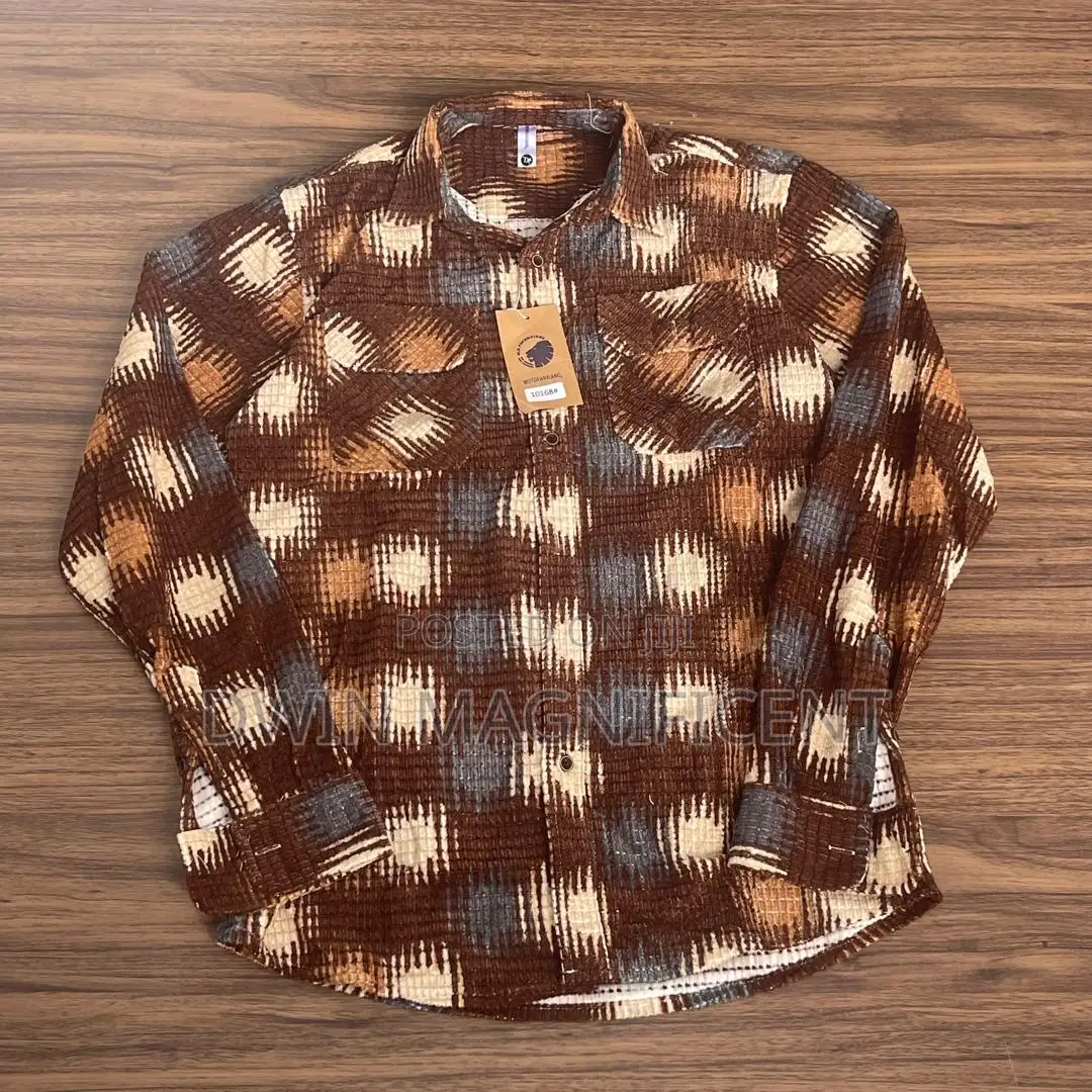 Double Pocket Abstract Patchwork Designer Shirt