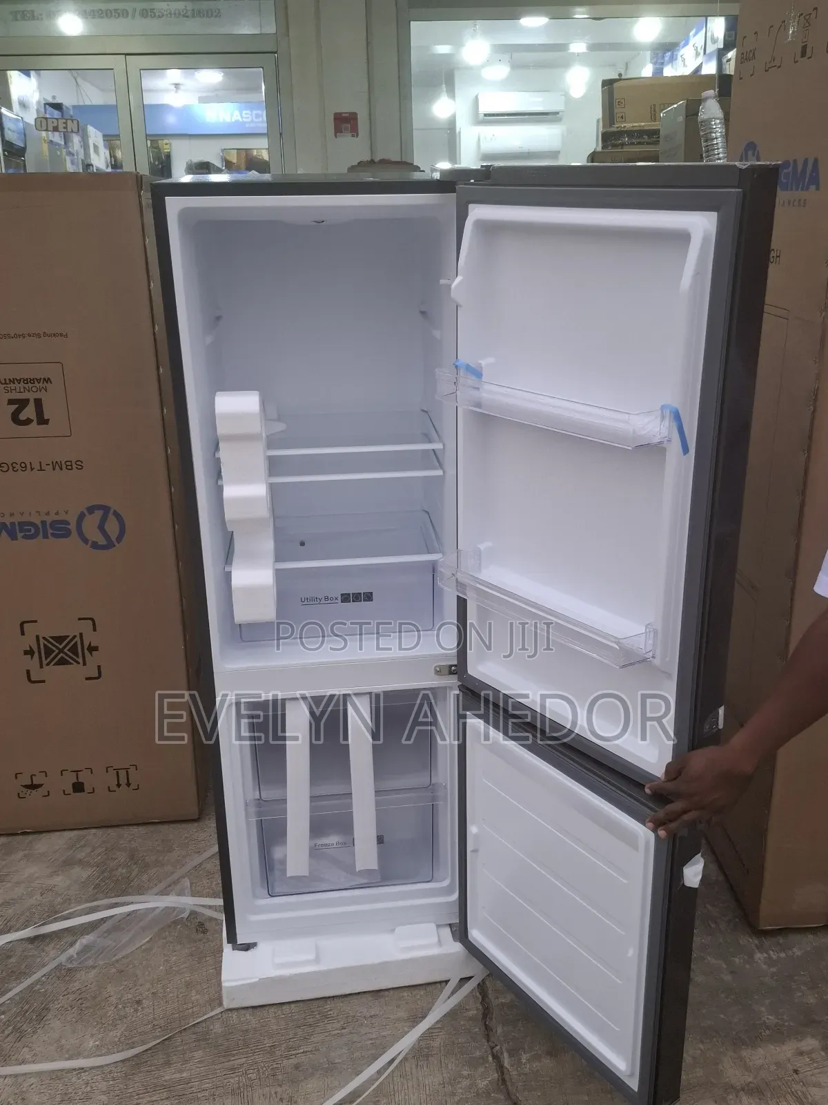 Sigma Bottom Freezer 163 Litres With Double Door Fridge for Sale