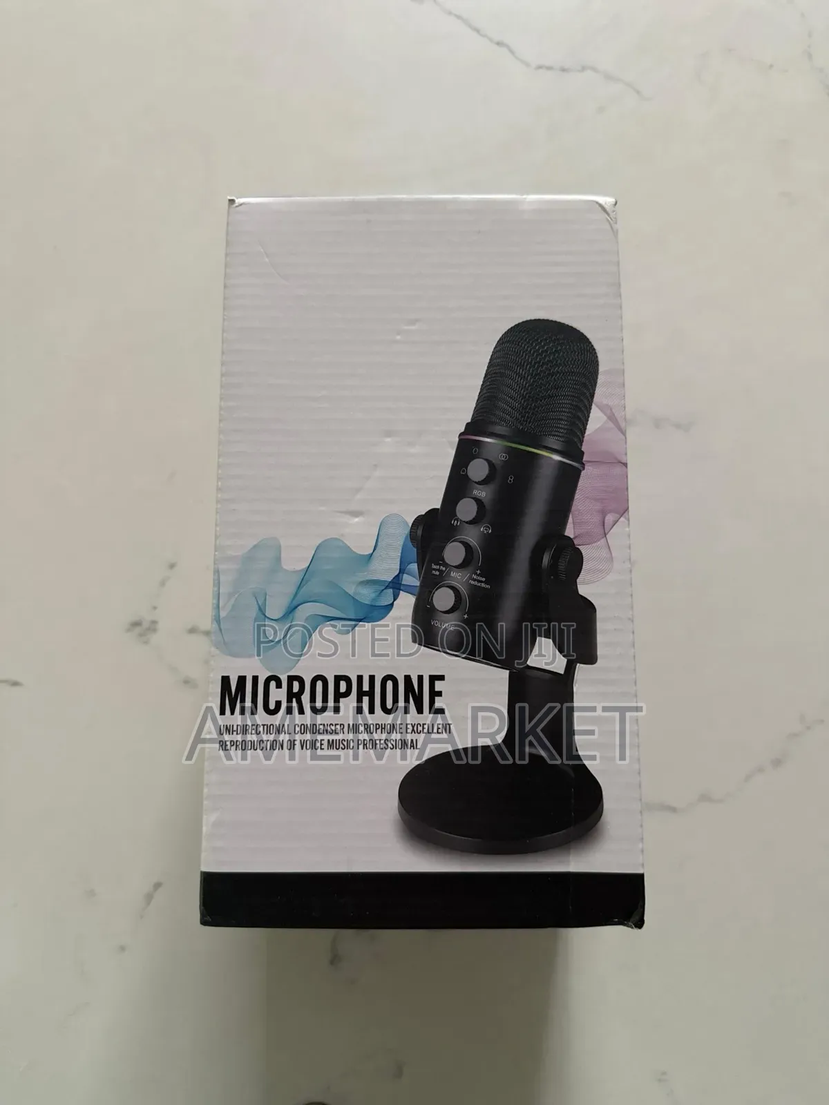 Usb Rgb Condenser Microphone With Stand Podcast, Streaming Recording