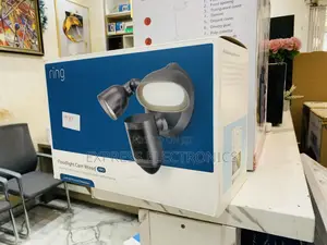 Ultra Modern Sleek Black Ring Flood Cam Wired Pro