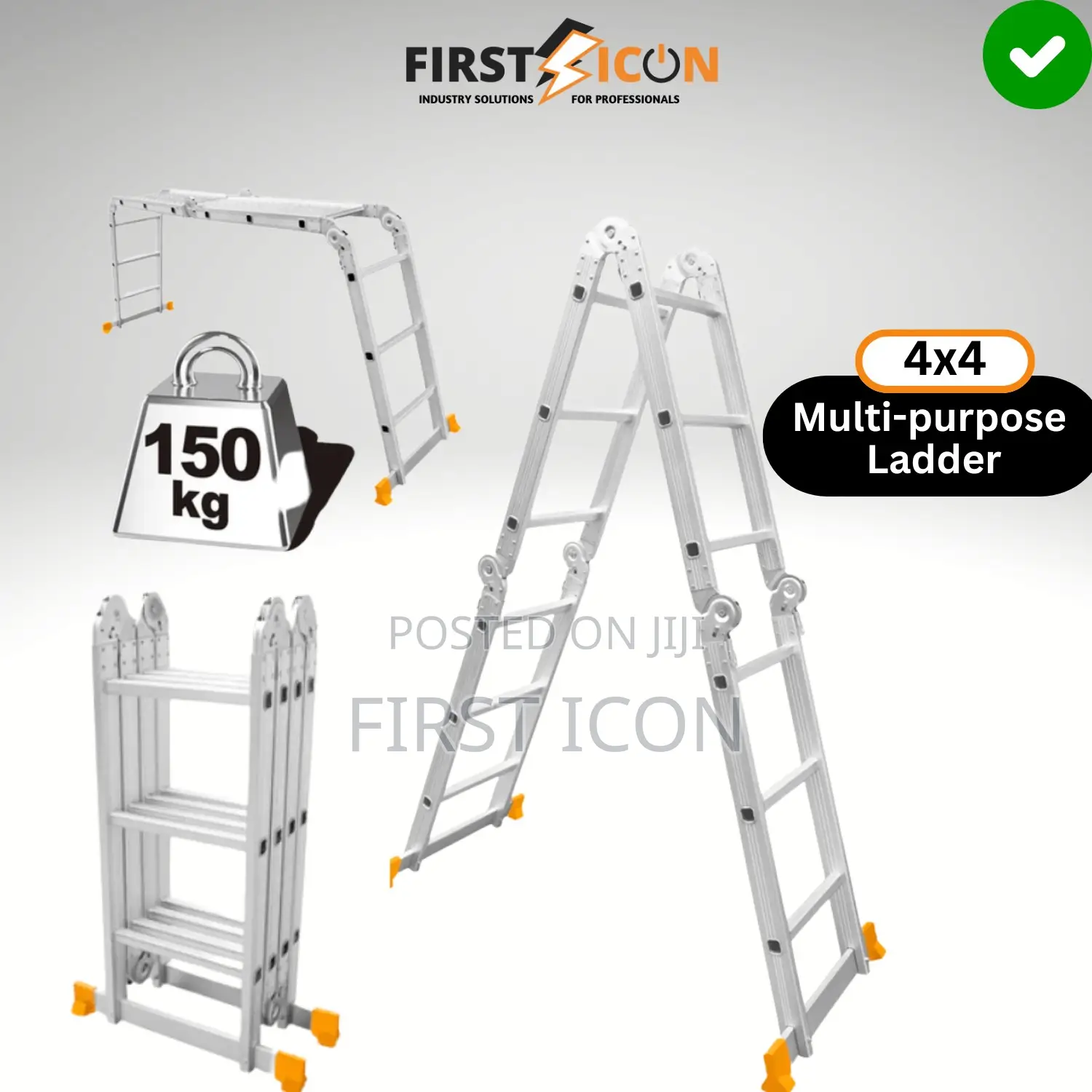 4x4 Step Multi-Purpose Aluminum Folding Ladder - Dingqi Cz10502