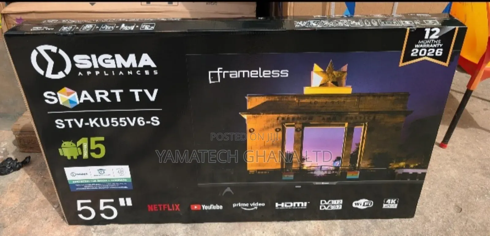 Sigma 55inch Uhd 4k Smart Tv With Wifi And Bluetooth